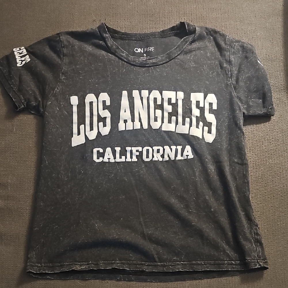 On Fire Charcoal Los Angeles Tee